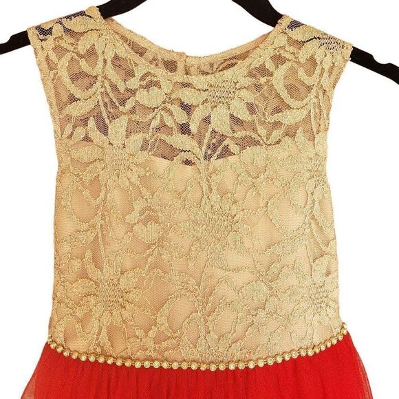 Girls Formal Dress Red Hi Low Pageant Ball Gown Size 6X NWOT - Picture 3 of 8